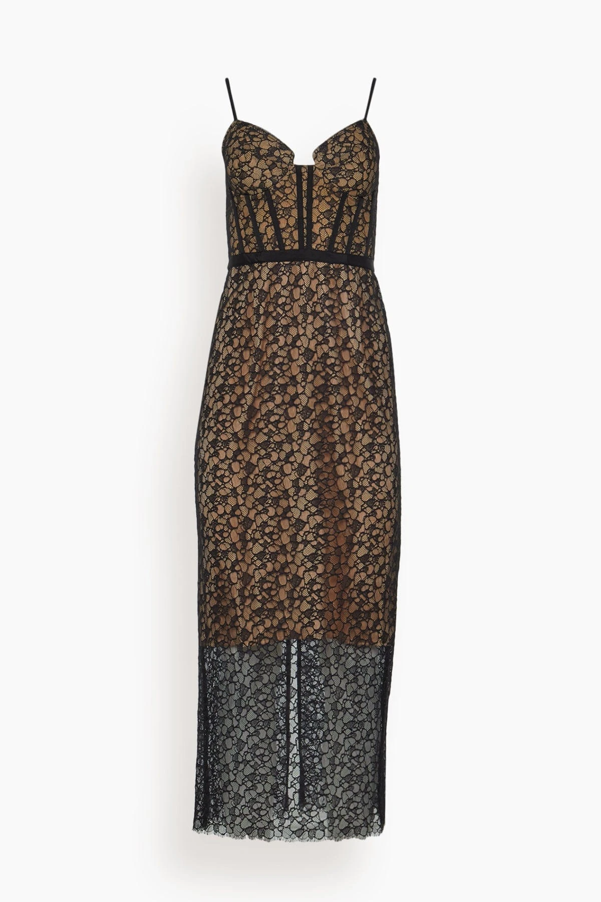 Ruth Lace Bustier Midi Dress In Black 3 Ruth Lace Bustier Midi Dress In Black