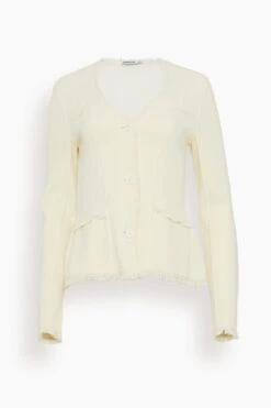 Medina Blazer With Patch Pockets In Natural White