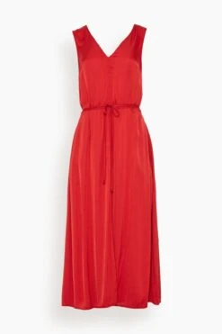 Ada Midi Dress In Red