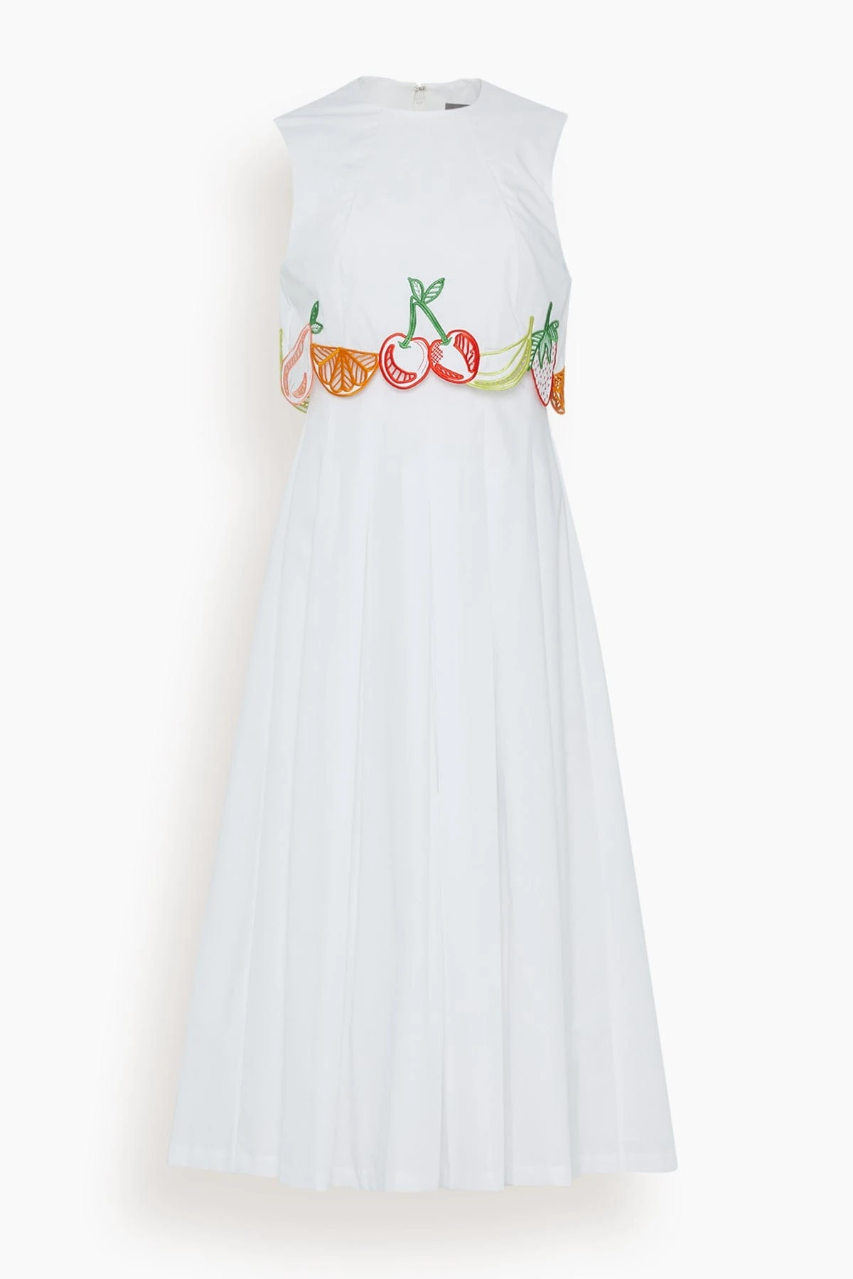 Sleeveless Midi Dress In White 3 Sleeveless Midi Dress In White