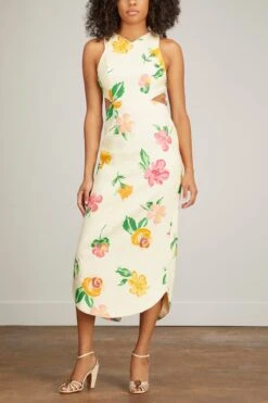 Scarlett Midi Dress In Cream 8 Scarlett Midi Dress In Cream -DOROTHE Clothing Shop alemais ScarlettMidiDressinCream 2