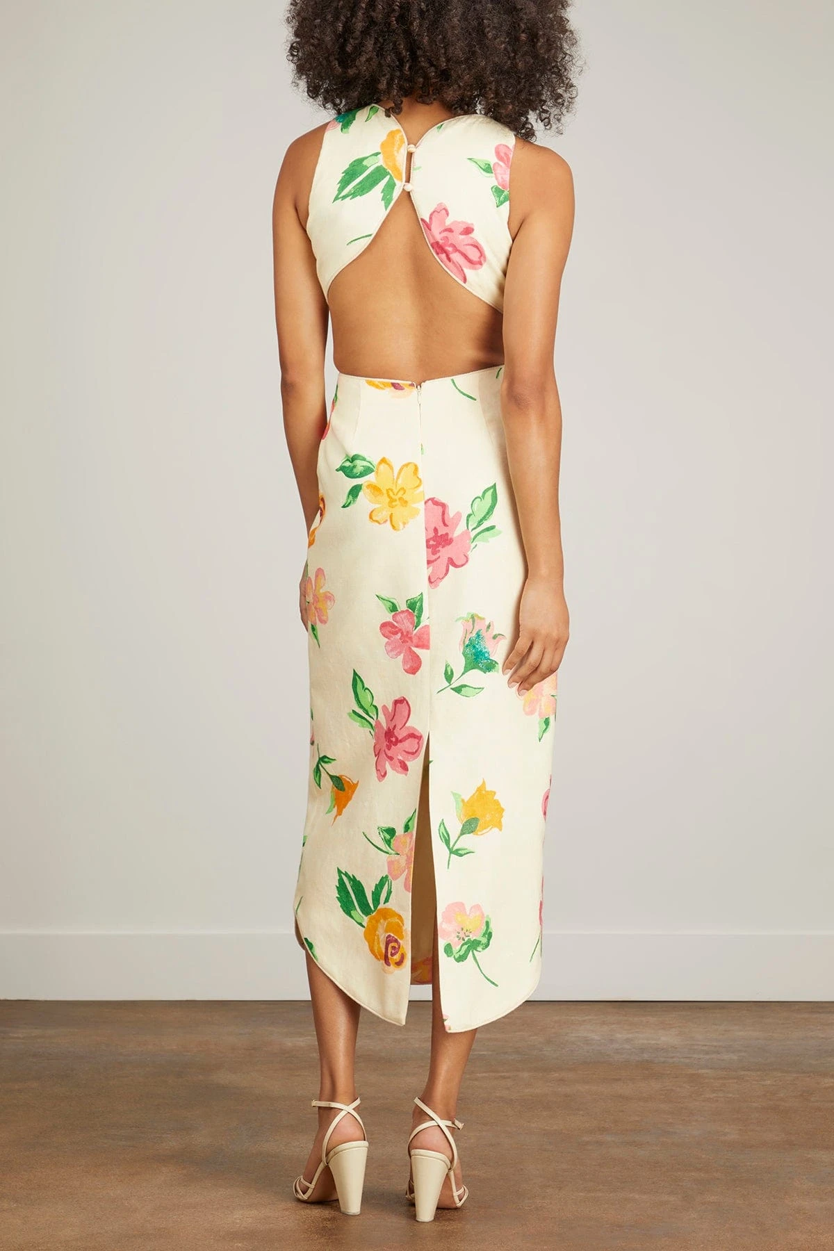 Scarlett Midi Dress In Cream 6 Scarlett Midi Dress In Cream - Image 4