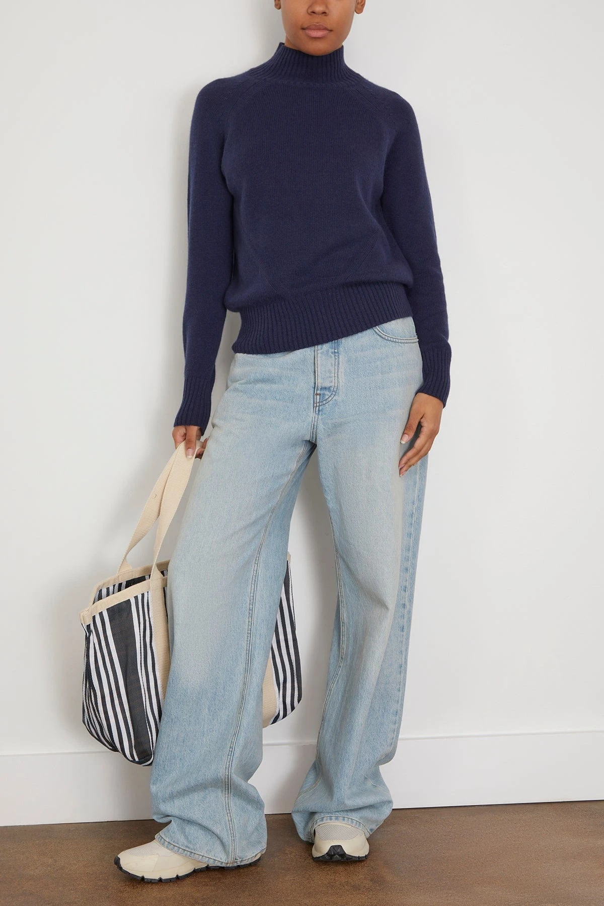 ALLUDE Mock Neck Sweater In Sapphire 4 ALLUDE Mock Neck Sweater In Sapphire - Image 2