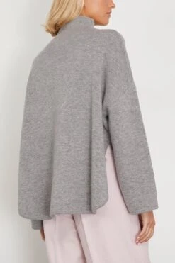 ALLUDE Mock Sweater In Heather Melange 9 ALLUDE Mock Sweater In Heather Melange -DOROTHE Clothing Shop allude MockSweaterinHeatherMelange 3