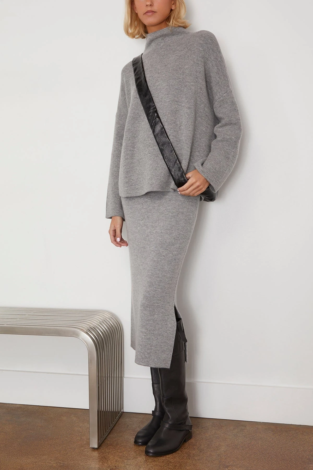 ALLUDE Skirt In Heather Melange 4 ALLUDE Skirt In Heather Melange - Image 2