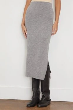 ALLUDE Skirt In Heather Melange 8 ALLUDE Skirt In Heather Melange -DOROTHE Clothing Shop allude SkirtinHeatherMelange 2