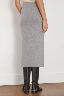 ALLUDE Skirt In Heather Melange 9 ALLUDE Skirt In Heather Melange -DOROTHE Clothing Shop allude SkirtinHeatherMelange 3