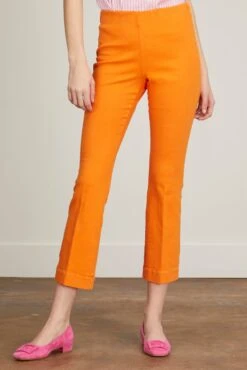 Faye Flare Cropped Pant In Orange 9 Faye Flare Cropped Pant In Orange -DOROTHE Clothing Shop ann mashburn faye flare cropped pant in orange 2