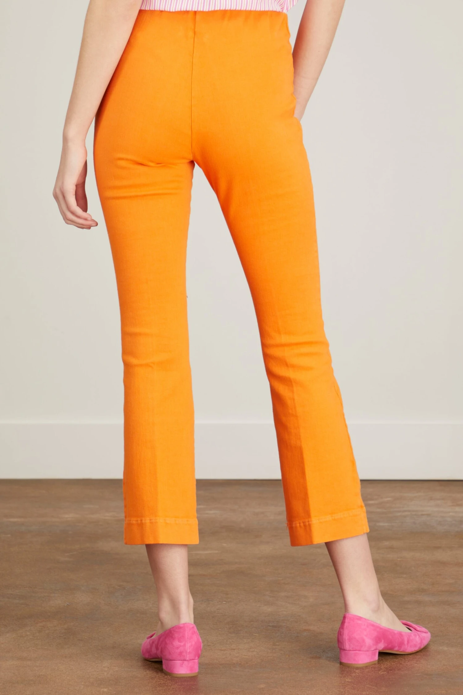 Faye Flare Cropped Pant In Orange 6 Faye Flare Cropped Pant In Orange - Image 4