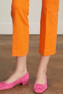 Faye Flare Cropped Pant In Orange 11 Faye Flare Cropped Pant In Orange -DOROTHE Clothing Shop ann mashburn faye flare cropped pant in orange 4