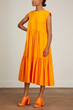 Balza Dress In Orange -DOROTHE Clothing Shop avn BalzaDressinOrange 2