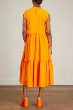 Balza Dress In Orange -DOROTHE Clothing Shop avn BalzaDressinOrange 3