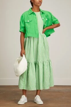 DOROTHE Clothing Shop 10 DOROTHE Clothing Shop -DOROTHE Clothing Shop avn balza dress in green and white stripes 1