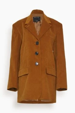 Oversized Blazer In Corduroy Camel