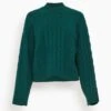 Walker Cable Knit Sweater In Deep Forest 1 Walker Cable Knit Sweater In Deep Forest -DOROTHE Clothing Shop b686db3163c7e0e4df1dc396643cbe21