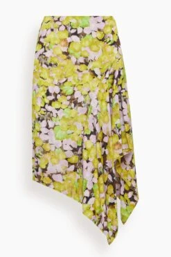 Dries Van Noten Saxo Tris Skirt In Yellow