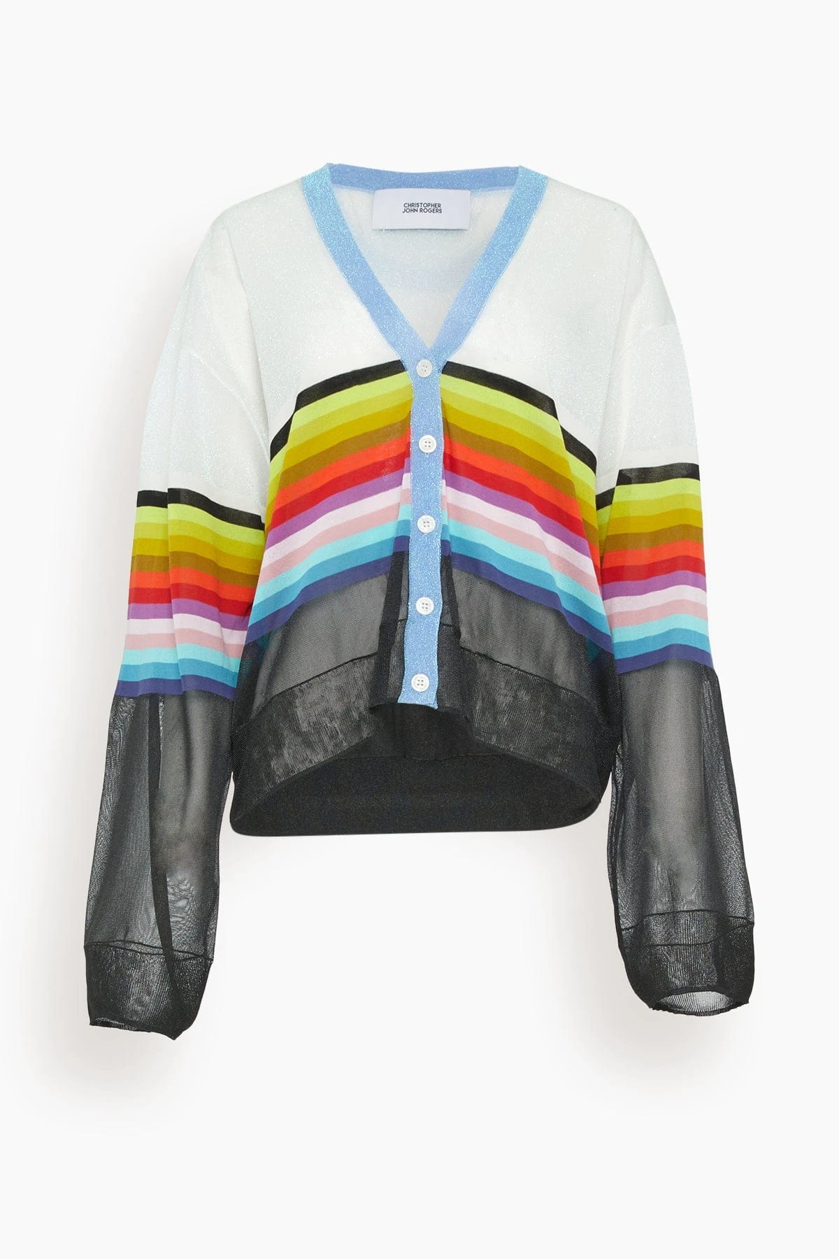 Two In One Sheer Cardigan In Rainbow Multi 3 Two In One Sheer Cardigan In Rainbow Multi