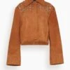 Nova Eyelet Suede Jacket In Tobacco -DOROTHE Clothing Shop ba326e3af15f0c940b8a1a4ce6dbc010