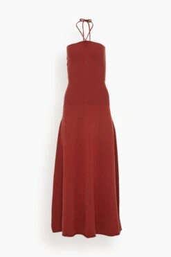 Diana Halterneck Dress In Harissa