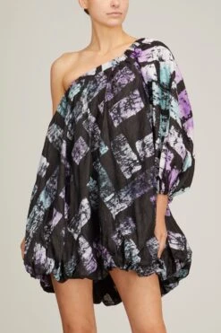 Adufe One Shoulder Puffy Sleeve Dress In Multicolor 9 Adufe One Shoulder Puffy Sleeve Dress In Multicolor -DOROTHE Clothing Shop busayo AdufeOneShoulderPuffySleeveDressinMulticolor 2