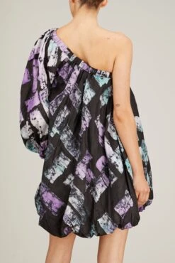 Adufe One Shoulder Puffy Sleeve Dress In Multicolor 10 Adufe One Shoulder Puffy Sleeve Dress In Multicolor -DOROTHE Clothing Shop busayo AdufeOneShoulderPuffySleeveDressinMulticolor 3