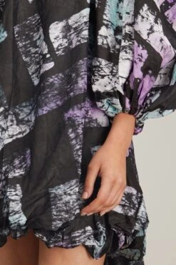 Adufe One Shoulder Puffy Sleeve Dress In Multicolor 11 Adufe One Shoulder Puffy Sleeve Dress In Multicolor -DOROTHE Clothing Shop busayo AdufeOneShoulderPuffySleeveDressinMulticolor 4