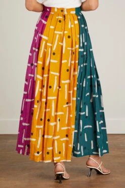 Debo Multi Colored Skirt In Yellow/Pink/White/Green And Black 9 Debo Multi Colored Skirt In Yellow/Pink/White/Green And Black -DOROTHE Clothing Shop busayo debo multi colored skirt in yellow pink white green black 3