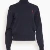 Red Ami De Coeur Sweater In Night Blue