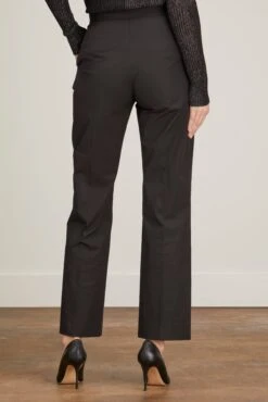 Stretch Poplin Trouser In Black -DOROTHE Clothing Shop callas milano stretch poplin trouser in black 3