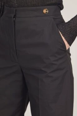 Stretch Poplin Trouser In Black -DOROTHE Clothing Shop callas milano stretch poplin trouser in black 4