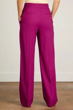Sydney Relaxed Menswear Style Trouser In Magenta 9 Sydney Relaxed Menswear Style Trouser In Magenta -DOROTHE Clothing Shop callasmilano SydneyRelaxedMenswearStyleTrouserinMagenta 3