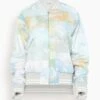 The Silk Bomber Jacket In Under The Water 1 The Silk Bomber Jacket In Under The Water -DOROTHE Clothing Shop cb8a487e487ba272c81d7028acf19d42