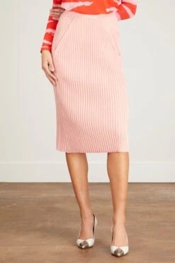 Knit Pleat Stitch Skirt In Light Coral 9 Knit Pleat Stitch Skirt In Light Coral -DOROTHE Clothing Shop christian wijnants knit pleat stitch skirt in light coral 2