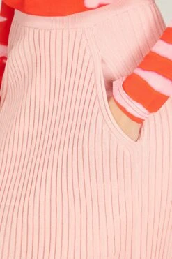 Knit Pleat Stitch Skirt In Light Coral 11 Knit Pleat Stitch Skirt In Light Coral -DOROTHE Clothing Shop christian wijnants knit pleat stitch skirt in light coral 4