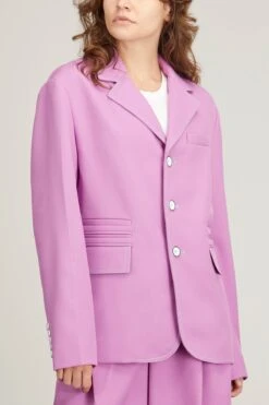 Oversized Unstructured Jacket In Grape -DOROTHE Clothing Shop cjr oversized unstructured jacket in grape 2