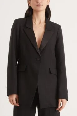 Tuxedo Blazer In Black -DOROTHE Clothing Shop co TuxedoBlazerinBlack 2