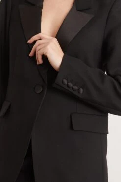 Tuxedo Blazer In Black -DOROTHE Clothing Shop co TuxedoBlazerinBlack 4