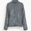 DOROTHEE SCHUMACHER Sequin Statement Pullover In True Grey -DOROTHE Clothing Shop d1117fbb95a0038a3f51a43d192086ae