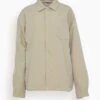 Padded Coach Shirt In Sand Beige 1 Padded Coach Shirt In Sand Beige -DOROTHE Clothing Shop d6d79346fc6f203ac1744c9652ad594b
