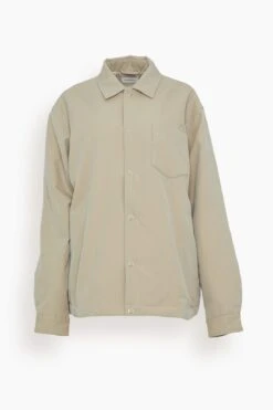 Padded Coach Shirt In Sand Beige