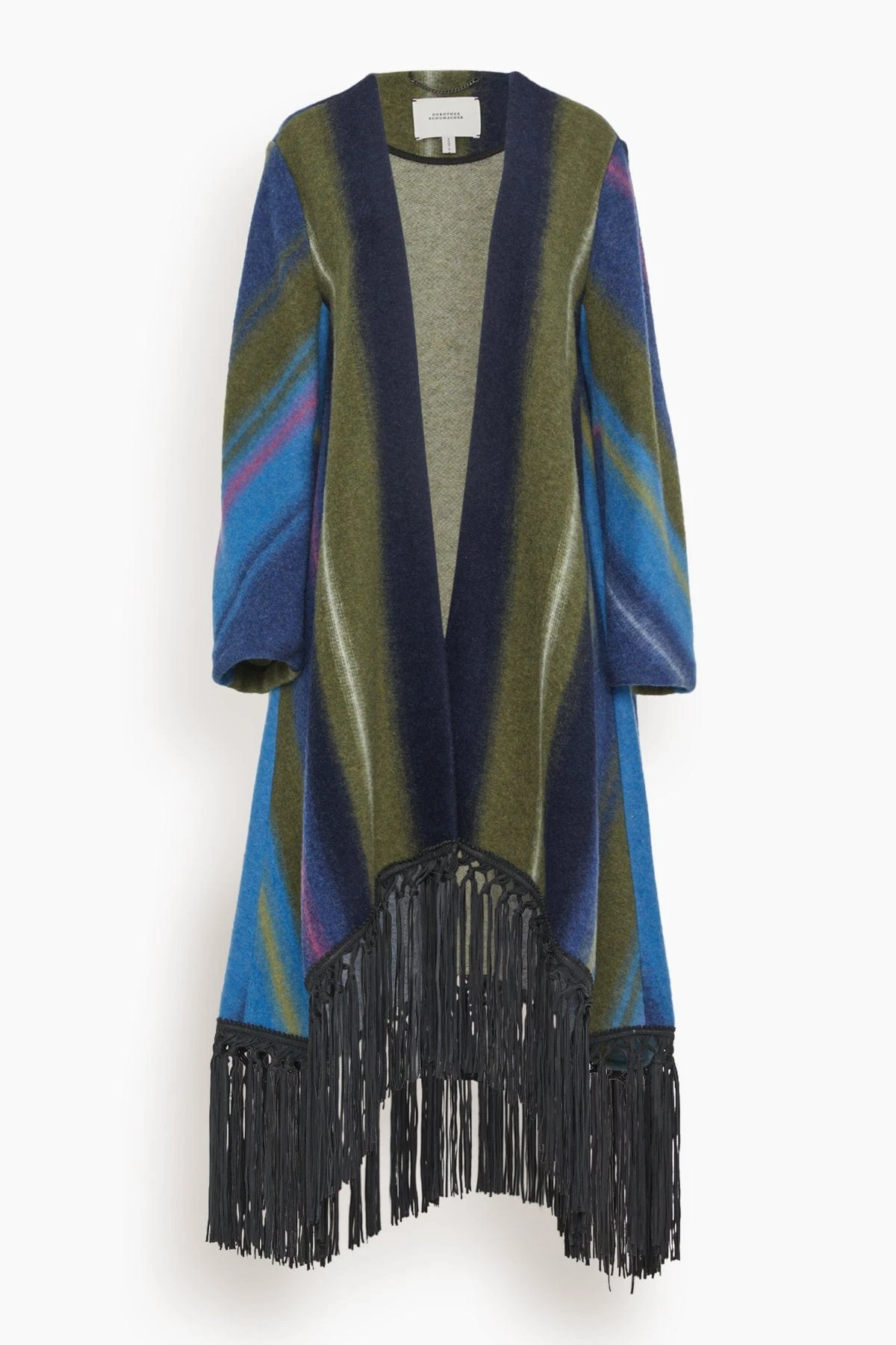 DOROTHEE SCHUMACHER Striped Comfort Coat In Colorful Stripes 3 DOROTHEE SCHUMACHER Striped Comfort Coat In Colorful Stripes