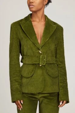 Andy Velvet Jacket In Kaki 8 Andy Velvet Jacket In Kaki -DOROTHE Clothing Shop destree andy velvet jacket in kaki 2