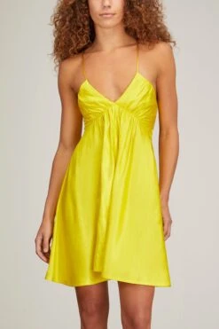 DOROTHEE SCHUMACHER Shiny Statement Dress In Bright Yellow 8 DOROTHEE SCHUMACHER Shiny Statement Dress In Bright Yellow -DOROTHE Clothing Shop dorothee ShinyStatementDressinBrightYellow 2