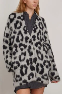 DOROTHEE SCHUMACHER Striking Leopard Coat In Black Grey Mix 8 DOROTHEE SCHUMACHER Striking Leopard Coat In Black Grey Mix -DOROTHE Clothing Shop dorothee StrikingLeopardCoatinBlackGreyMix 2
