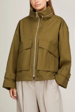 DOROTHEE SCHUMACHER Adventurous Movement Jacket In Khaki -DOROTHE Clothing Shop dorothee schumacher adventurous movement jacket in khaki 2