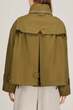 DOROTHEE SCHUMACHER Adventurous Movement Jacket In Khaki -DOROTHE Clothing Shop dorothee schumacher adventurous movement jacket in khaki 3