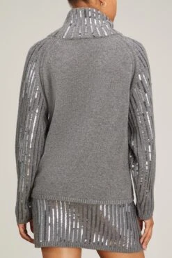 DOROTHEE SCHUMACHER Sequin Statement Pullover In True Grey -DOROTHE Clothing Shop dorothee schumacher sequin statement pullover in true grey 3