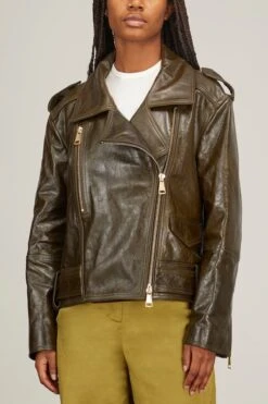 DOROTHEE SCHUMACHER Sleek Statement Jacket In Dark Green 8 DOROTHEE SCHUMACHER Sleek Statement Jacket In Dark Green -DOROTHE Clothing Shop dorothee schumacher sleek statement jacket in dark green 2