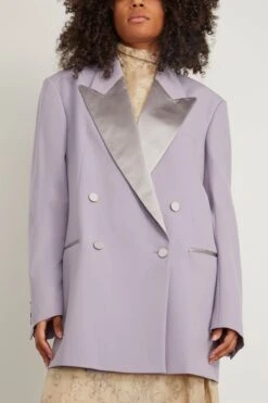 Dries Van Noten Bliss Tuxedo Jacket In Lilac -DOROTHE Clothing Shop dries BlissTuxedoJacketinLilac 2