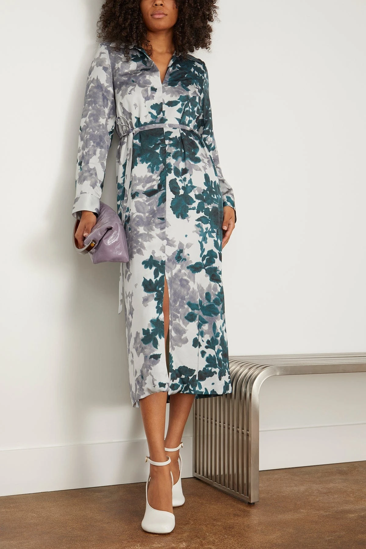 Dries Van Noten Dellas Dress In Petrol 4 Dries Van Noten Dellas Dress In Petrol - Image 2
